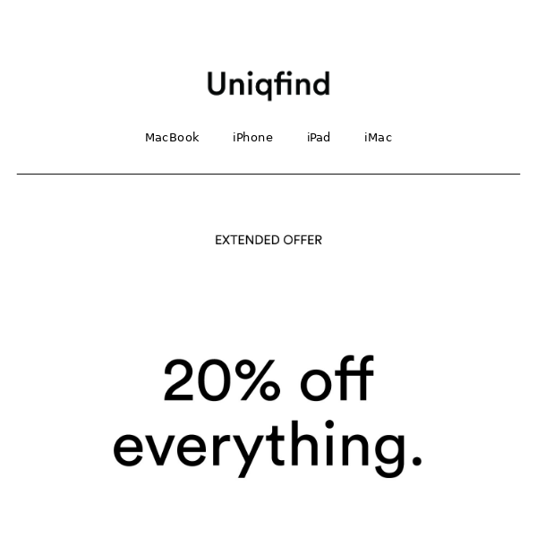 Boxing Day Sale: 20% Off Sitewide