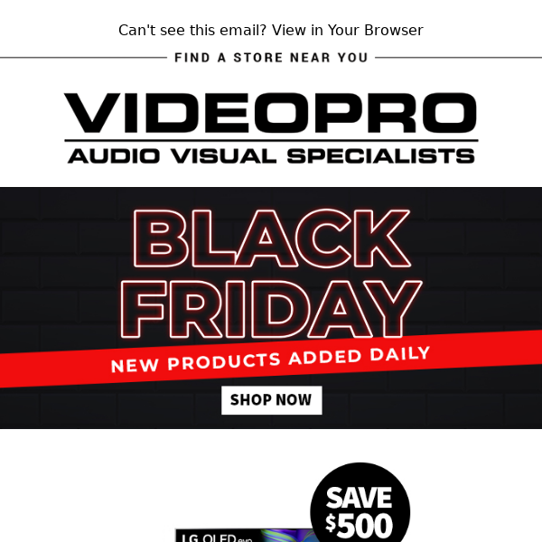 Black Friday deals on TVs, projectors and soundbars