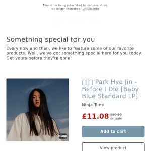 HUGE SALE! 박혜진 Park Hye Jin - Before I Die [Baby Blue Standard LP]