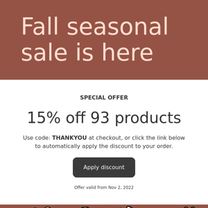 Pure Grip Fall Sale