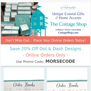 Flash Online Sale... Dot & Dash Products On Sale Now!!