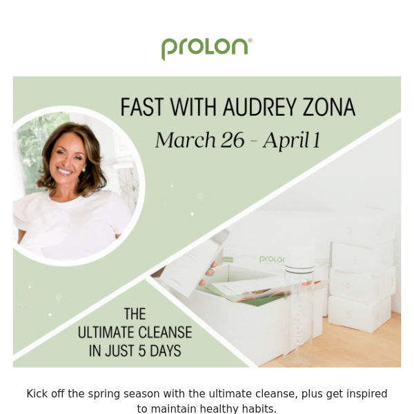 Join Audrey Zona for our next group fast