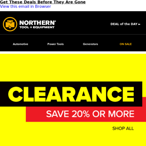 Clearance Event + Save 20% Or More