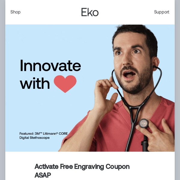 ONE WEEK ONLY! $50 OFF + Free Engraving with Coupon - Eko Health
