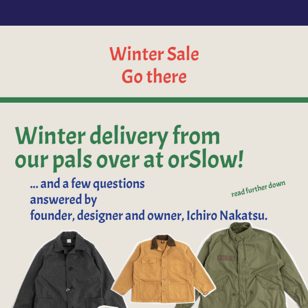 orSlow winter delivery