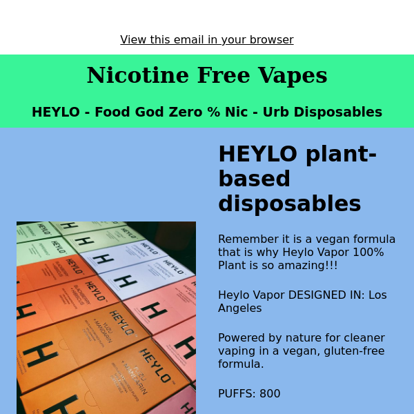 Nicotine Free Disposables 😍