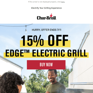 Grilling Made Easy: 15% Off the Edge™ Electric Grill