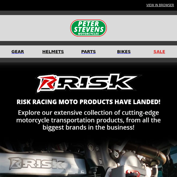 RISK RACING HAS LANDED! - Explore Our Huge Range of Motorcycle Transportation Products - SHOP NOW