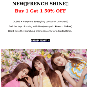 [1+50%] New✨French Shine with NewJeans💛