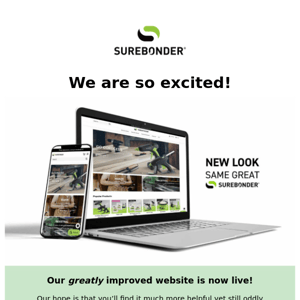 Surebonder Our NEW Website is LIVE!