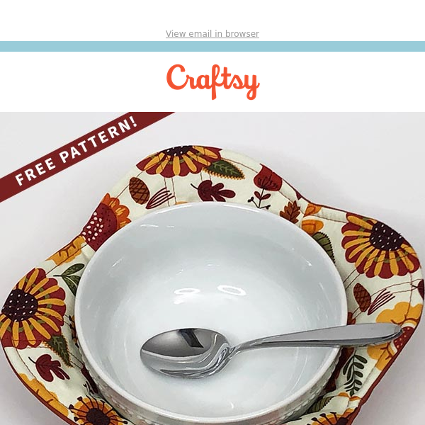 Pattern Freebie: Microwave Bowl Cozy