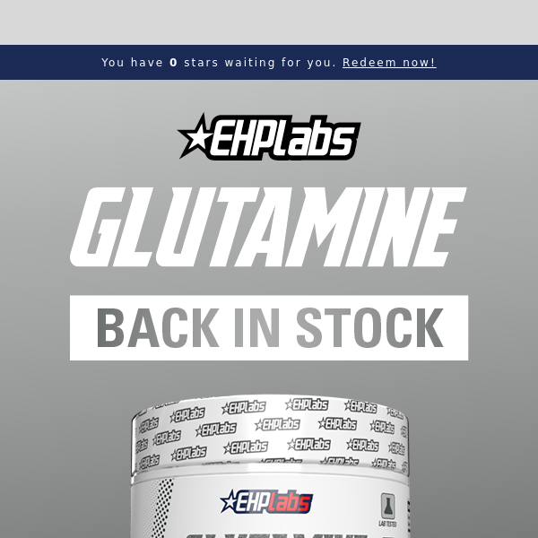 GLUTAMINE IS BACK IN STOCK 🚨