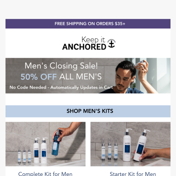 Don't Miss Out - 50% OFF Men's