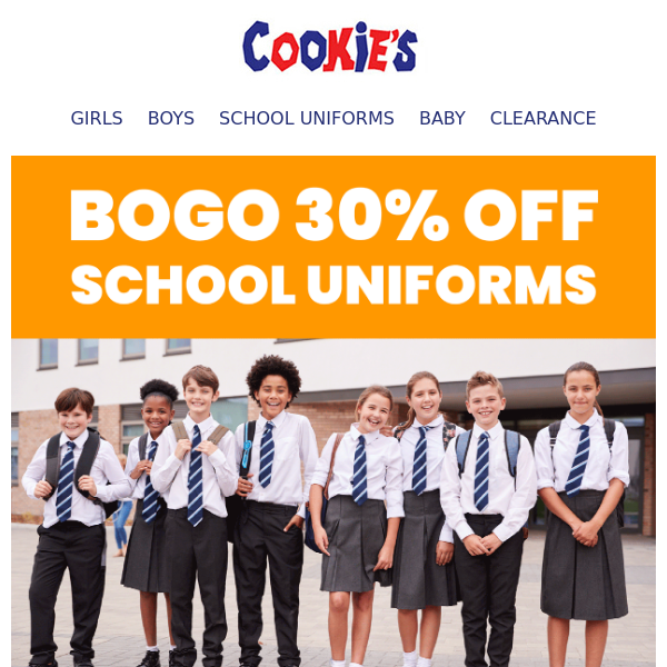 School Uniform Refresh 👕 Plus, sitewide savings.