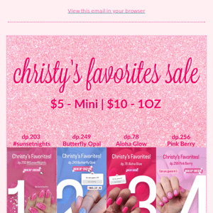 On Sale Now! Christy's Top 4 Favs! 🥳