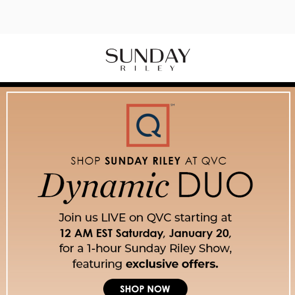 Exclusive Invitation: Join Us Live for the Sunday Riley Show on QVC!