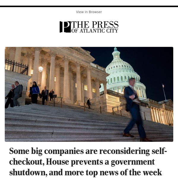 Some big companies are reconsidering self-checkout, House prevents a government shutdown, and more top news of the week