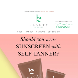 Should you wear sunscreen with self tanner? 🤔