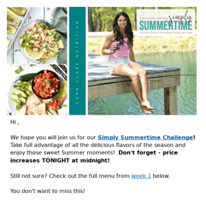 Last Chance for $10 Off Simply Summertime