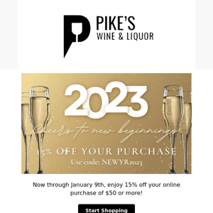 Oops offer expires Jan  9th! Cheers to 2023! 🍾