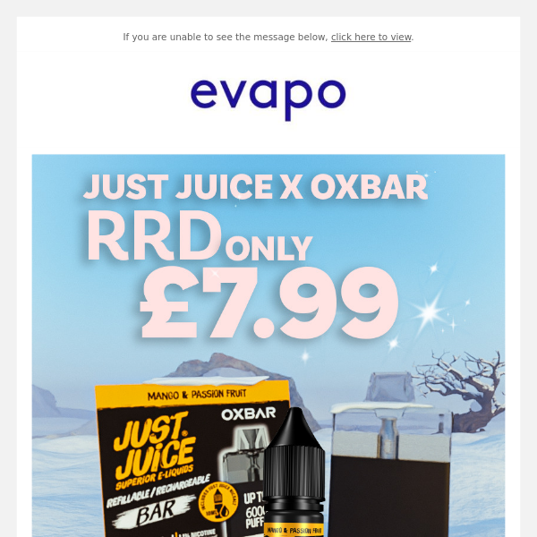 Just Juice x Oxbar RRD now only £7.99