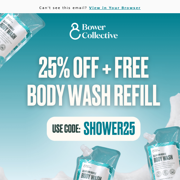 25% off + a FREE Body Wash on us!