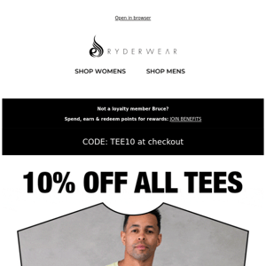 CODE: TEE10 for 10% OFF Tees 👕