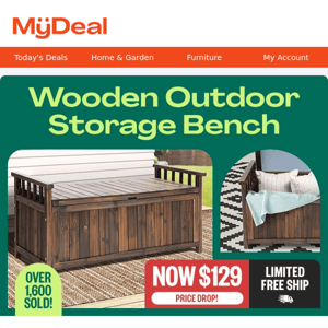 📣 PRICE DROP! Outdoor Storage Bench
