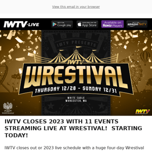 TODAY - WRESTIVAL begins with Remarkable & Wrestling Open!