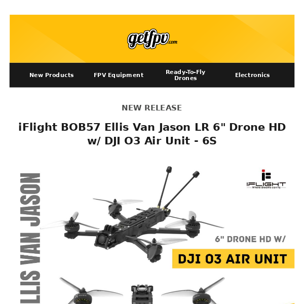 🚀🔥 New Product: BOB57 Ellis Van Jason 6" HD Drone w/ DJI O3  |  QAV-PRO Mini Whoop +more DJI Gear, Auline Batteries  🔥🚀