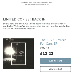 QUICK! The 1975 - Music For Cars EP