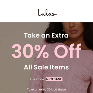 SAAALLLEEE 🎉 Extra 30% Off Inside!