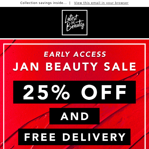 Don't miss out on 25% off + FREE delivery sitewide