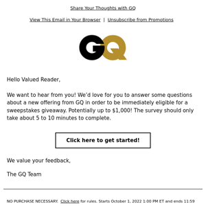 Share Your Thoughts with GQ