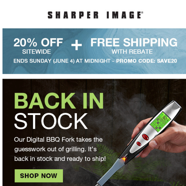Back in Stock: Digital BBQ Fork! - Sharper Image