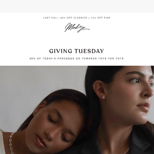 🧸 Giving Tuesday + 40% Off