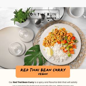 🌱 Vegan Featured Meal: Red Thai Bean Curry 🌶️😘 | Balanced & Low-Carb Available