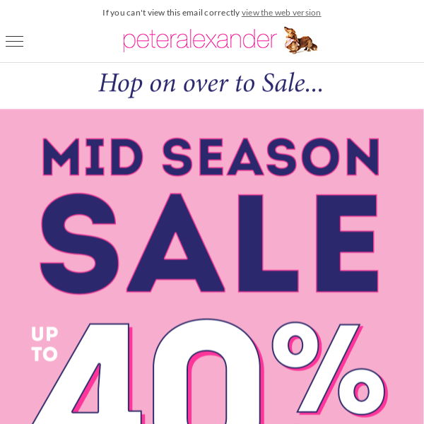 Hop into Sale, up to 40% OFF!