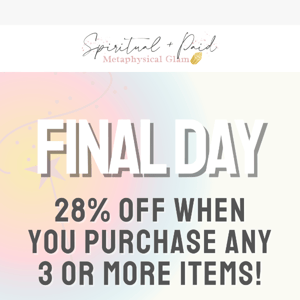 Huge Semi Annual Sale - LAST DAY! 🔥