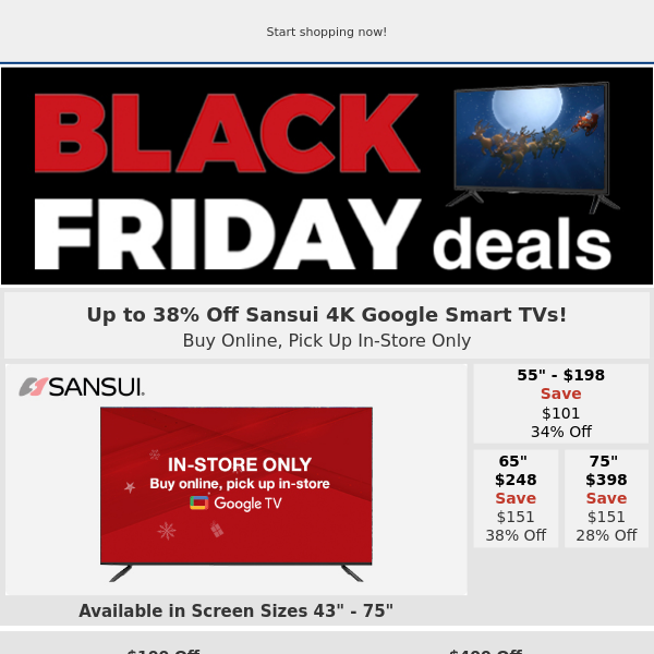 Black Friday TV Deals are here!