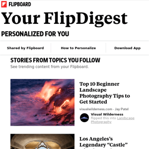 Your FlipDigest: stories from United States, Sports, News and more