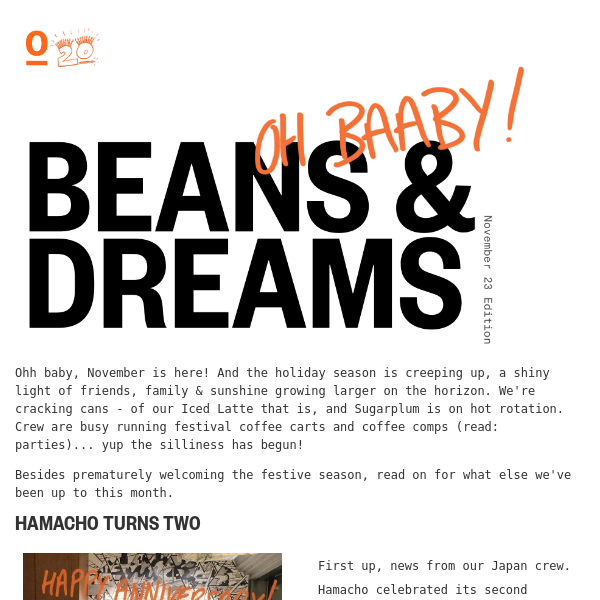Beans, dreams & November updates