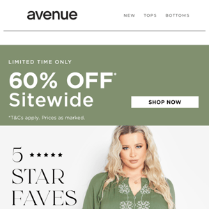 The Votes Are In: Shop Your 5-Star Faves 🤩 60% Off* Sitewide