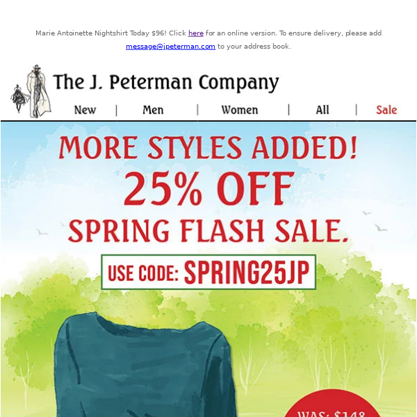 More Styles Added! Flash Sale 25% Off Spring Favorites