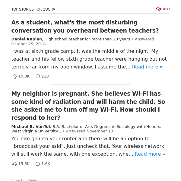 As a student, what's the most disturbing conversation you overheard between teachers?