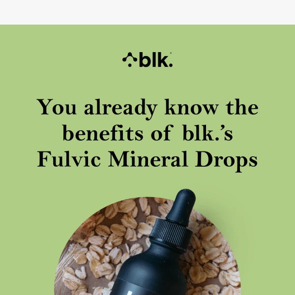 It’s your chance Blk Water!
