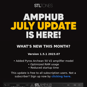 AmpHub update: New month, new tones!