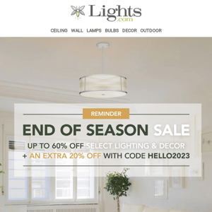 🚨 LAST CHANCE TO SAVE: Sale Ending Soon | Lights.com