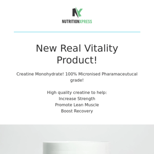 New Creatine Monohydrate Now Instock!