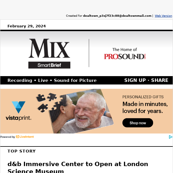d&b to Open London Immersive Hub in Science Museum / Mix LA Apogee Afterparty! / NPR's Tiny Desk Concerts / EV ZLX G2 Debuts / Inside Adobe's AI Music Tool / Libraries and Music Discovery / Much More!